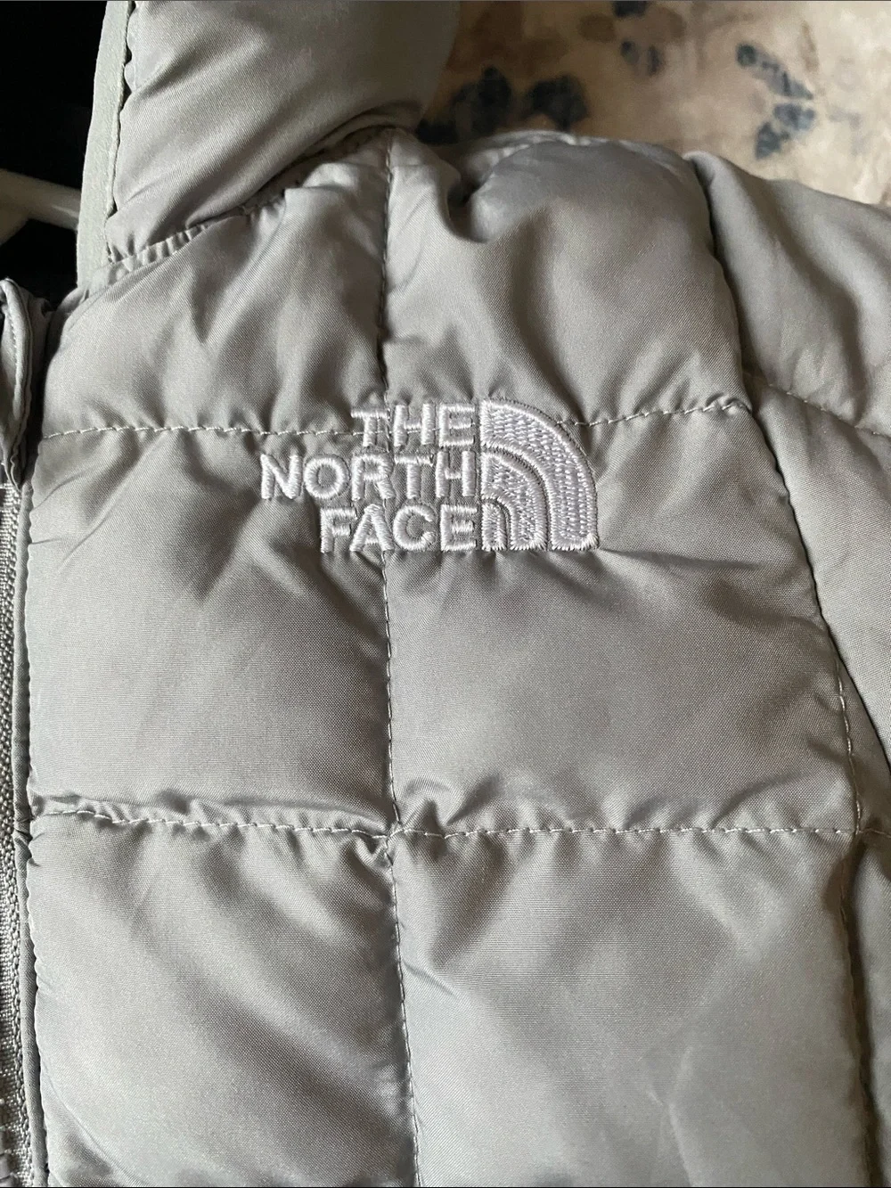 The North Face Eco Thermoball Hooded Puffer Jacket - Light Gray (6-12months)